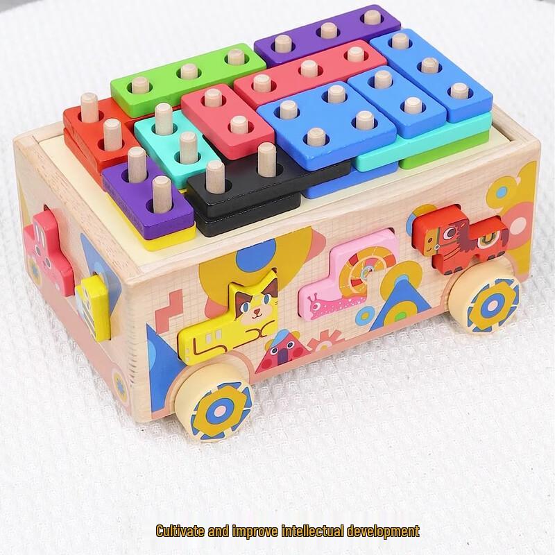 Wooden Shape Sorter Puzzle Activity Car