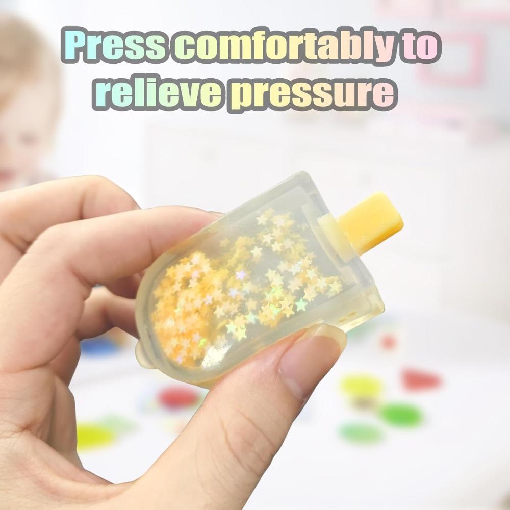 Cute Kawaii Squishy Fidget Toy Ice Cream Cube, Stress Relief Sensory Toys For Anxiety Adhd Kids Adults, Soft Tpr Desk Decor Gift