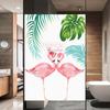 Window Film Privacy Glass Sticker UV Blocking Heat Control Green Plants Flamingo Window Tint window sticker