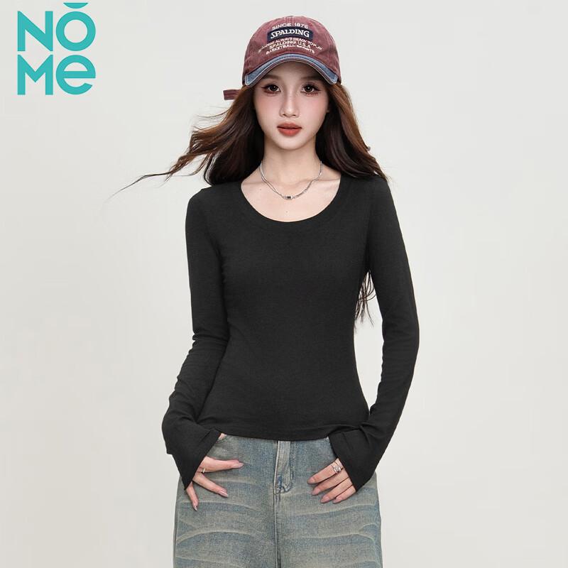 

Women s Thickened Brushed Ribbed Long-Sleeve T-Shirt M