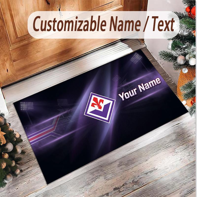 Personalized Crystal Velvet Carpet Fiorentina FC Pattern Non Slip Floor Rug