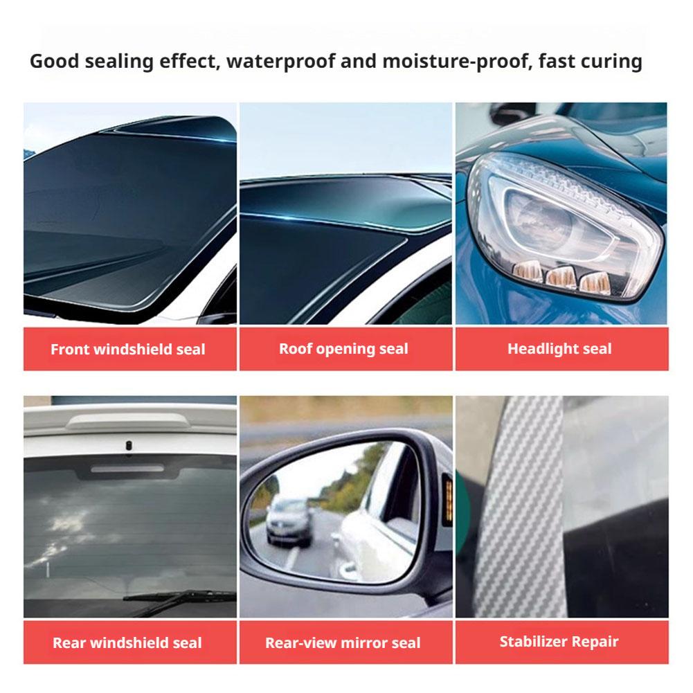 1/3PCS Car Windshield Sealant Black High Temperature Window Sealant Glue Waterproof Sealing Glue for Car Body Repair 30/50/100ml