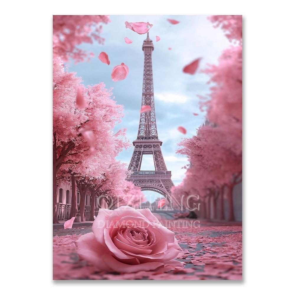 Europäische Architektur 5D DIY Diamantmalerei Set Naturlandschaft Voll Diamant Mosaik Kreuzstich Set Raumdekoration Geschenk