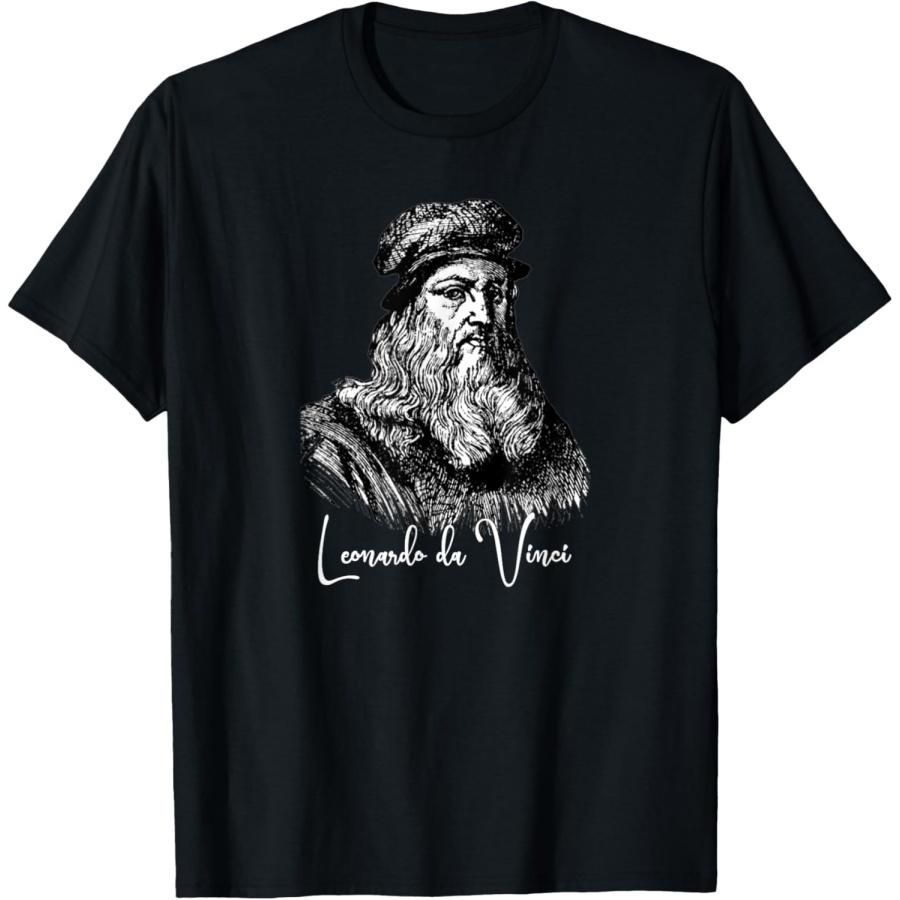 

Leonardo da Vinci Shirt Self Portrait Renaissance Art Gift T-Shirt XXXXXL чорний