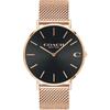 Charles Black Dial Rose Gold Mesh Bracelet Watch for Men - 14602552