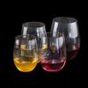 Stemless Plastic Wine Glasses Dishwasher-Safe BPA Free for Indoor & Outdoor