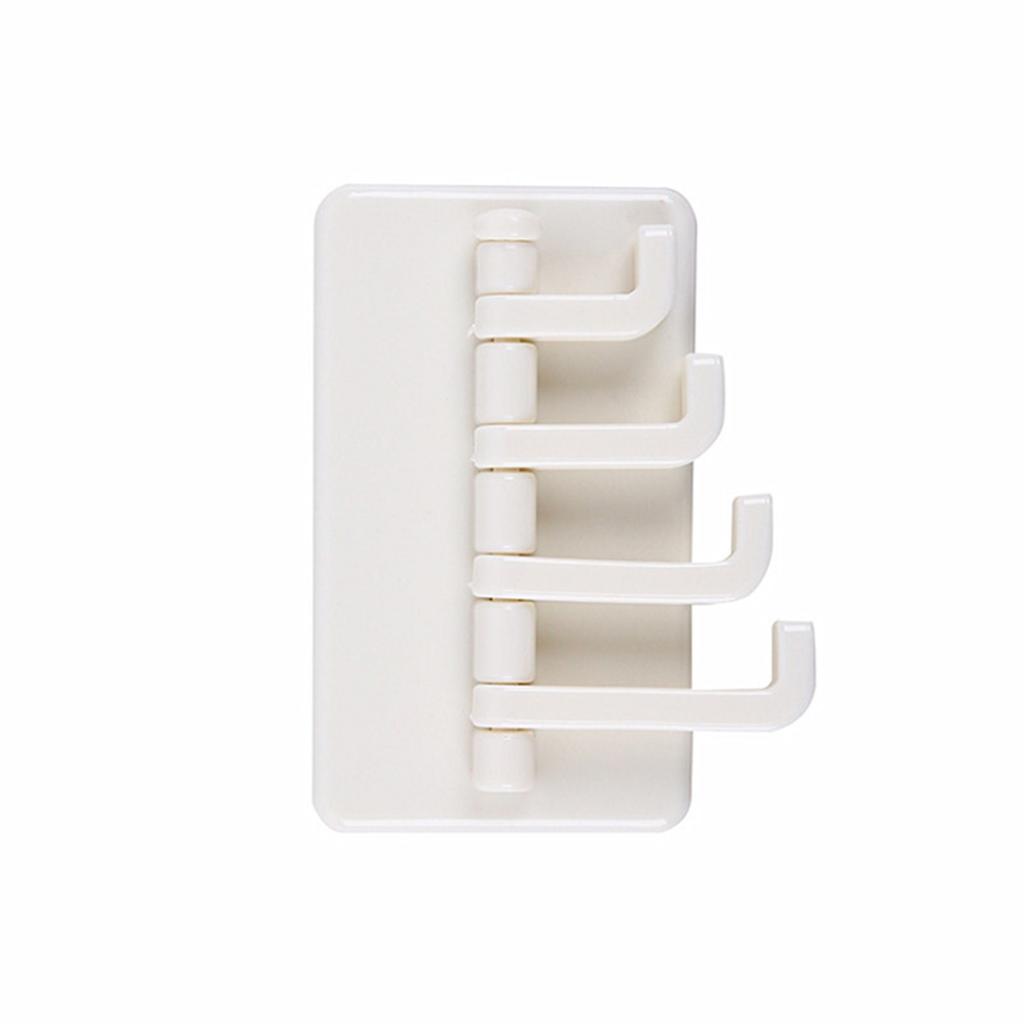 Wall Mounted Multi Hook Organizer for Keys Towels Accessories Space Saving ABS Plastic Design Home Office Use