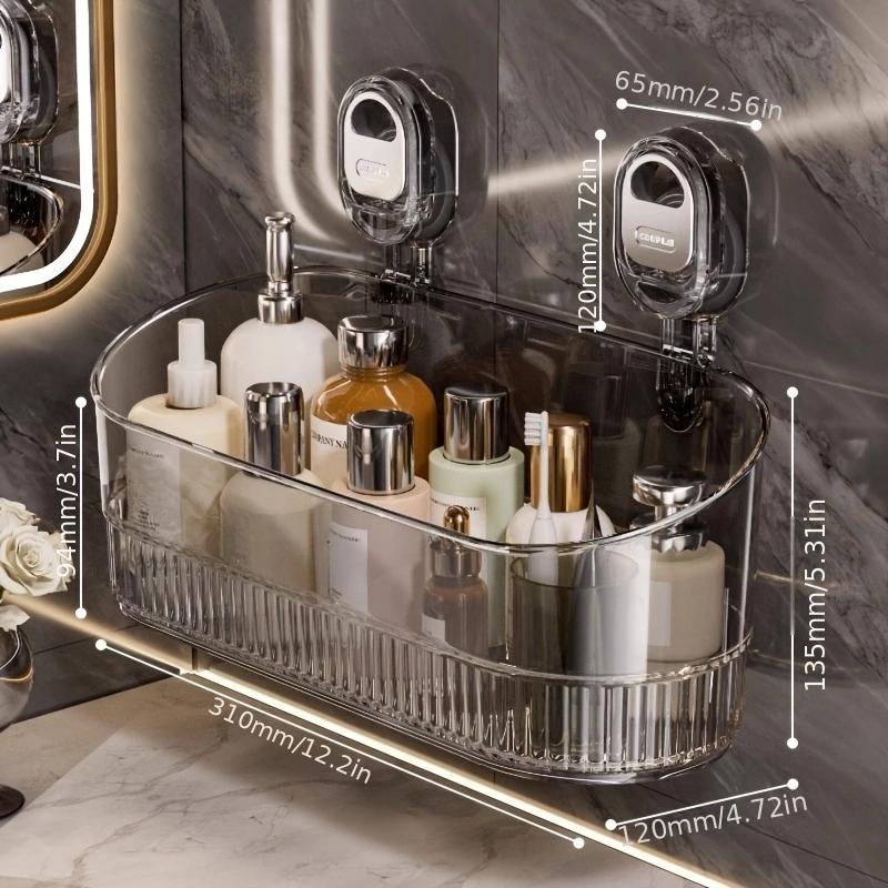 

Suction Cup Storage Rack Without Punching Holes. Suitable for Kitchens, Bathrooms, and Countertops.Multi Functional Storage Rack серый