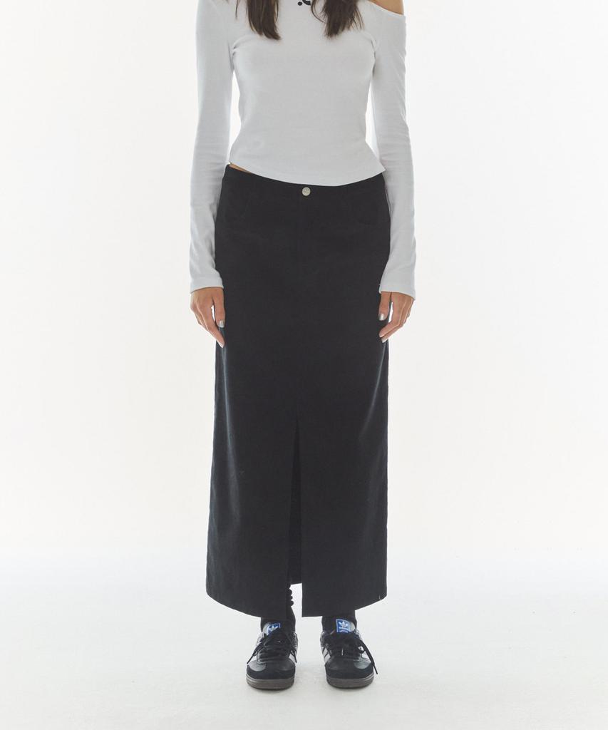 Rest And Recreation Corduroy Maxi Skirt - Black