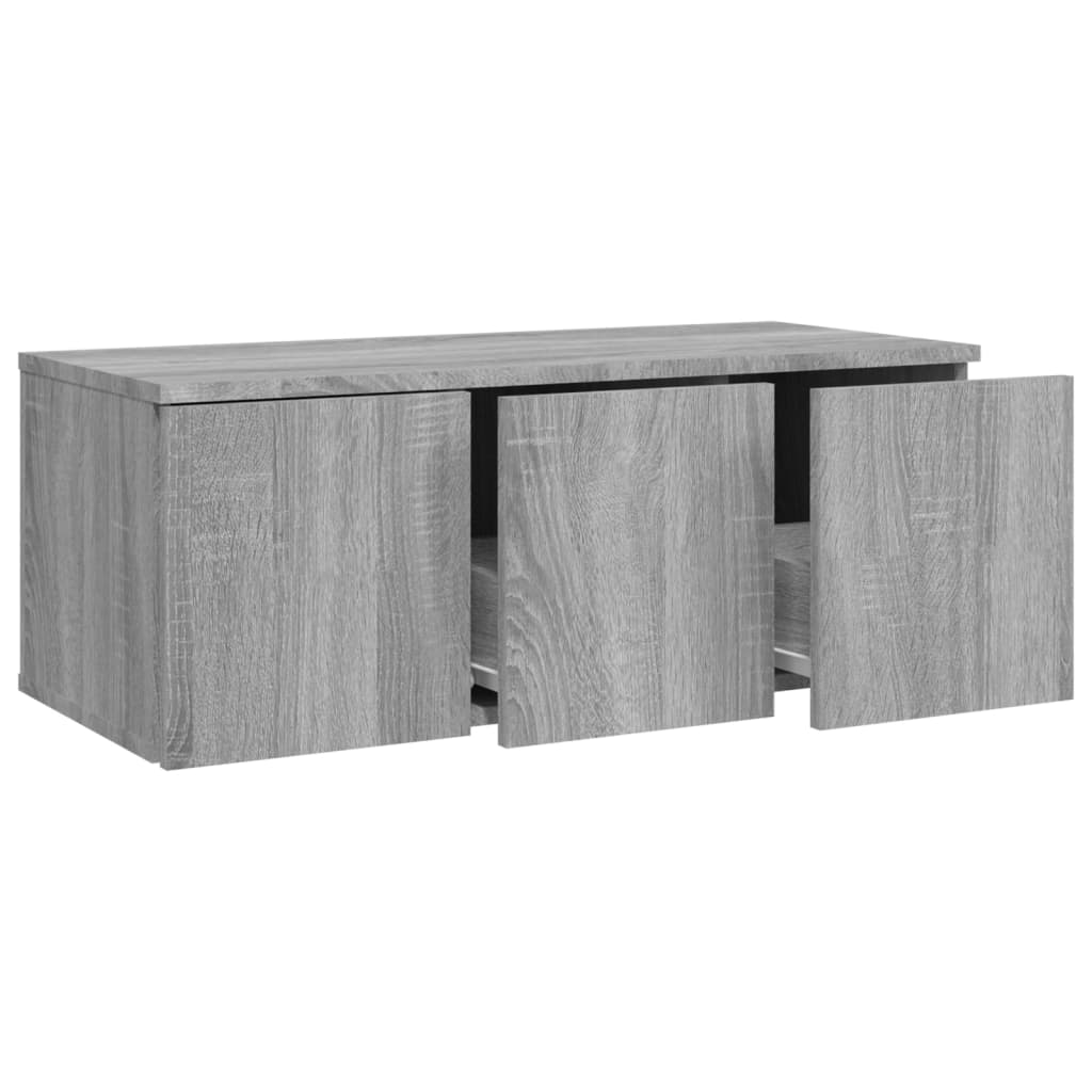 TV Cabinet Gray Sonoma 80 x 34 x 30 cm Particleboard