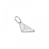 Prada Single Silver Earring Smalto Triangle Logo 1jo719 2dsp F0009