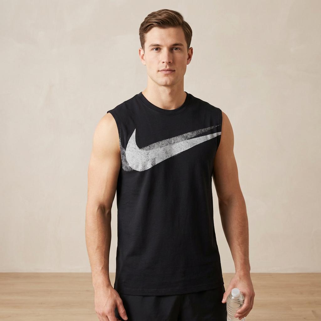 Nike Dri-Fit Szybkoschnący Wygodny Casualowy Bezrękawnik Treningowy Męski Top Czarny FZ8031010