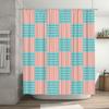 Blue Pink Striped Shower Curtain Bathroom Decor 3D Printed Waterproof Polyester Fabric Shower Curtains With Hook Rings For Home