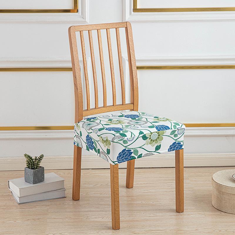 New Color Elastic Chair Cover Printed All-Inclusive Non-Slip Dining Chair Cushion Cover Home Hotel One-Piece Chair Cover