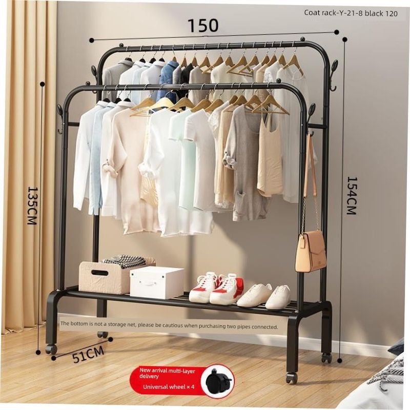 Hanging Clothes Rack One-pole Hanger Bedroom Simple Drying
