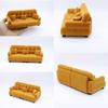 Handmade Mini Couch Dollhouses Single Sofa Set Flocking Loveseat Seater For Realistic Bedroom Scenes