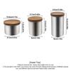 D5 1 Stück Vorratsgläser mit luftdichtem Deckel Behälter Küche Lebensmittelkanister mit Akazienholzdeckeln Kaffeebohnen/Zucker/Tee/Nüsse Gläser