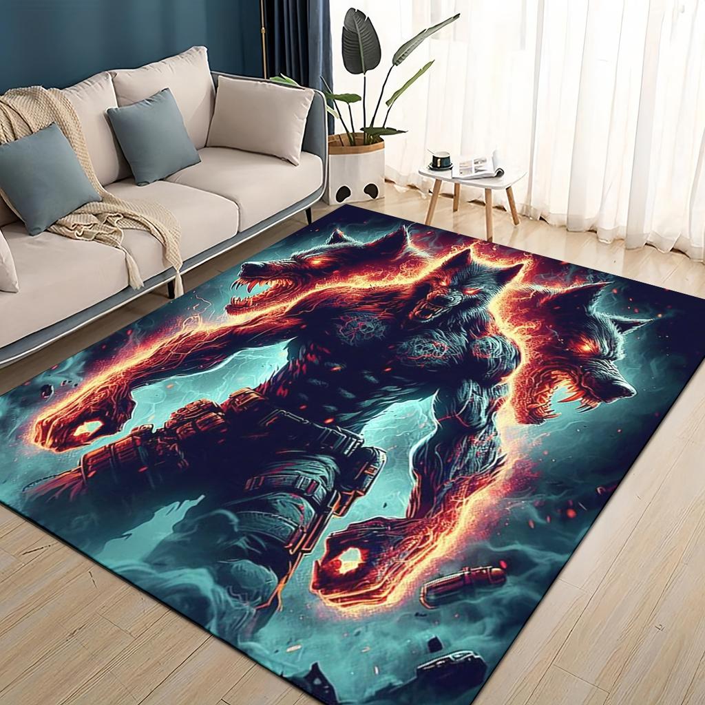 COD 27 Style New Call of Duty Ghost Simon Gun Games Carpet Rug for Living Room Bedroom Home Sofa,Kids Play Non-slip Floor Mat