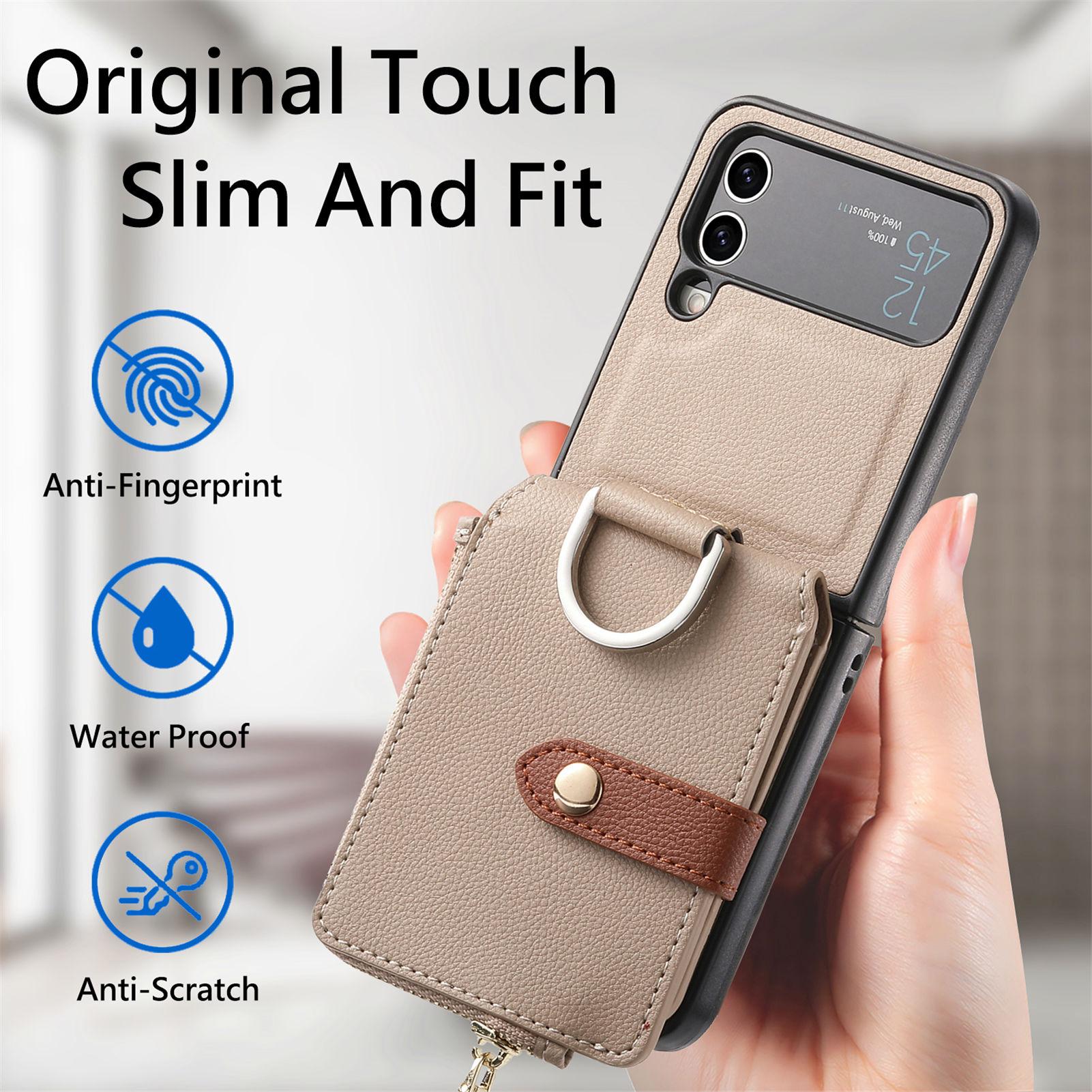 

Портативный чехол-кошелек с защитой от падения для Samsung Galaxy Z Flip 5 4 Flip5 Flip3 Flip2 Flip 3 2 Flip4, защитные чехлы с слотом для карт for Samsung Z Flip 5