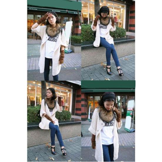 Women's Knitted Solid Fingerless Gloves Soft Warm Autumn Wrist Arm Long Mittens
