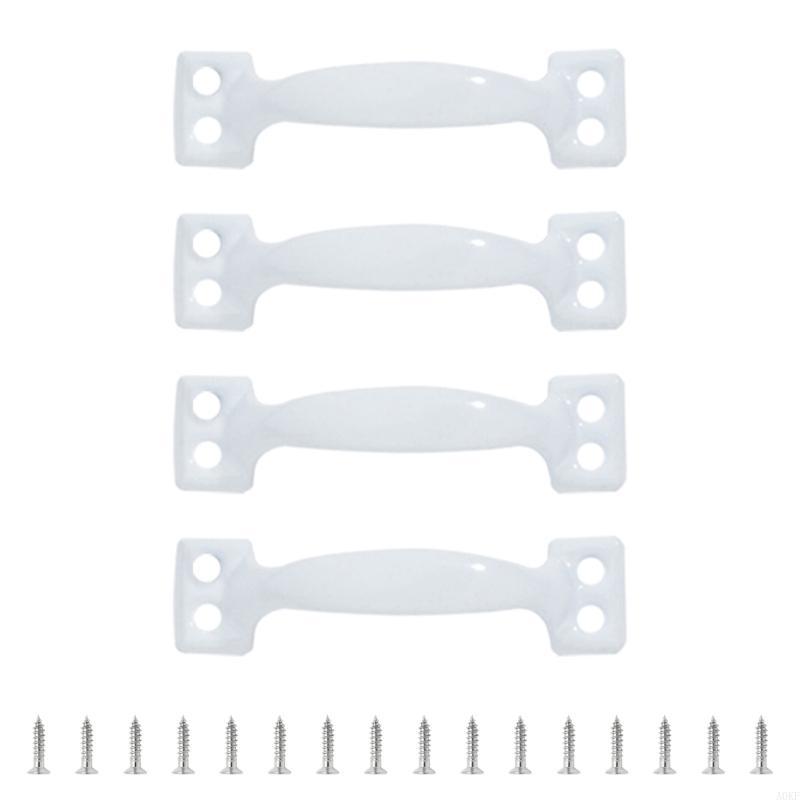 Set Of 4 Drawer Pulls for Kitchen Or Garage Cabinets Iron Barn Door Knob Handles A0KF