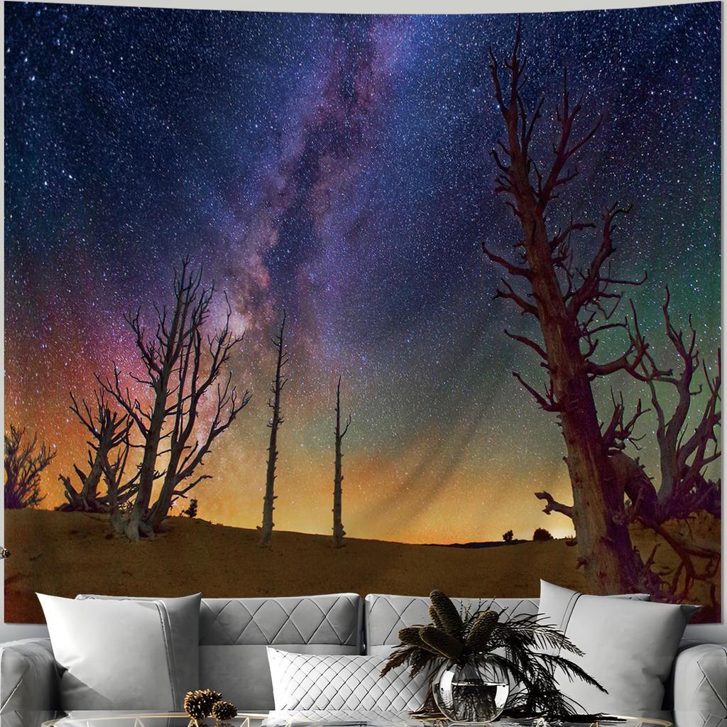 Night Sky Northern Lights Pattern Art Tapestry Home Decor Living Room Bedroom Festive Decor Accessories Background Wall Covering