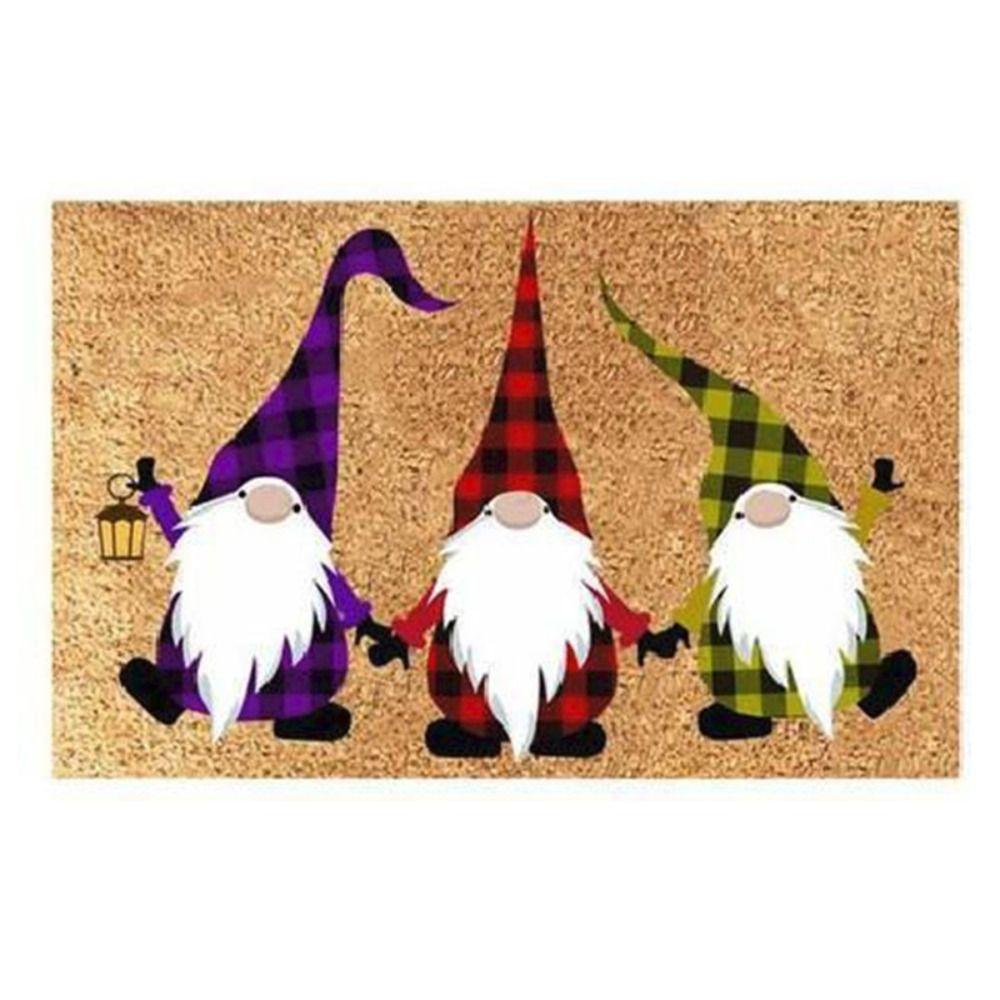 Christmas Gnome Entrance Doormat Cartoon Dwarf Welcome Mat Entrance Carpet  Indoor Outdoor