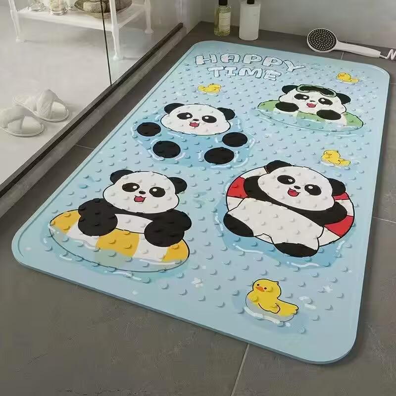 Non-Slip Cartoon Bathroom Mat - Waterproof Bath, Shower, & Toilet Floor Pad
