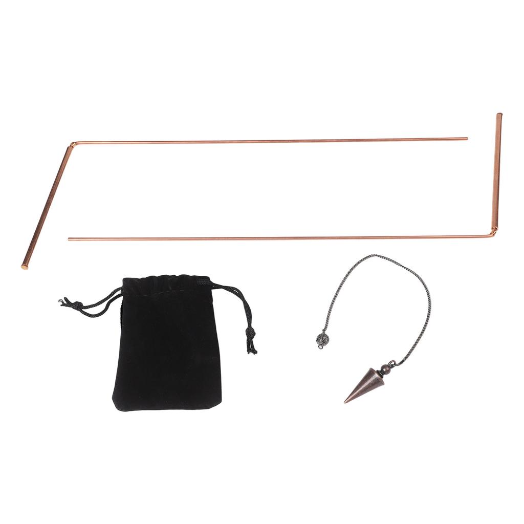 Copper Dowsing Rod Kit Kit Pendulum Multi-Purpose Tool Psychic Divination Interpersonal Relationships Portable Design