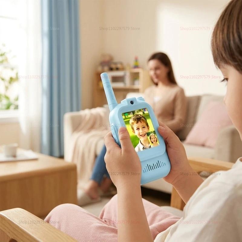 NEW Kids Video Walkie Talkies 2 Pack Rechargeable Intercom with Screens Childs Video Intercom for Outdoor Play Camping Hiking