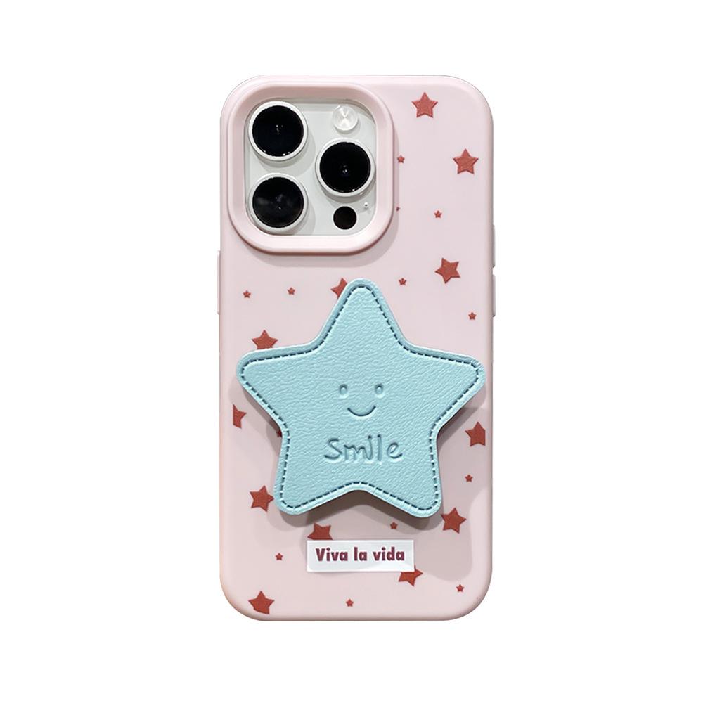 Applicable to Apple 17Promax mobile phone case star holder iPhone15/14/13 protective case silicone soft case 12