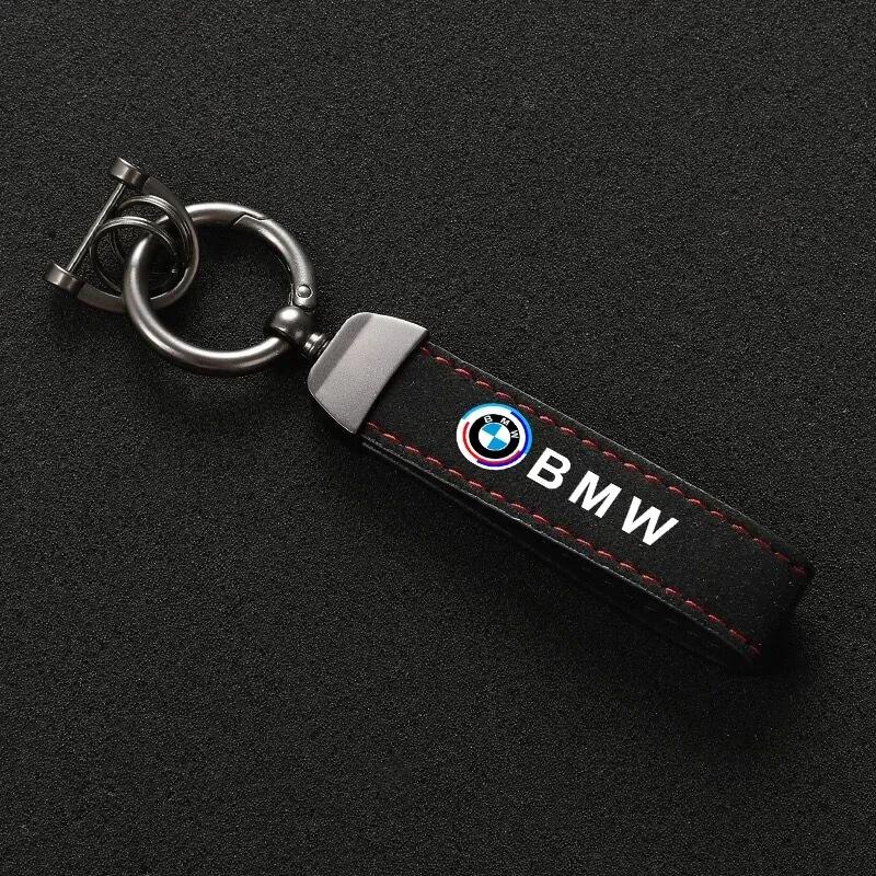 BAGF7 Car Sticker Hot For BMW Leather Keychain Car Emblem Keyring Key Holder For BMW 50th F30 F10 E90 F20 E46 E60 E70 E39 E36 E87 E92