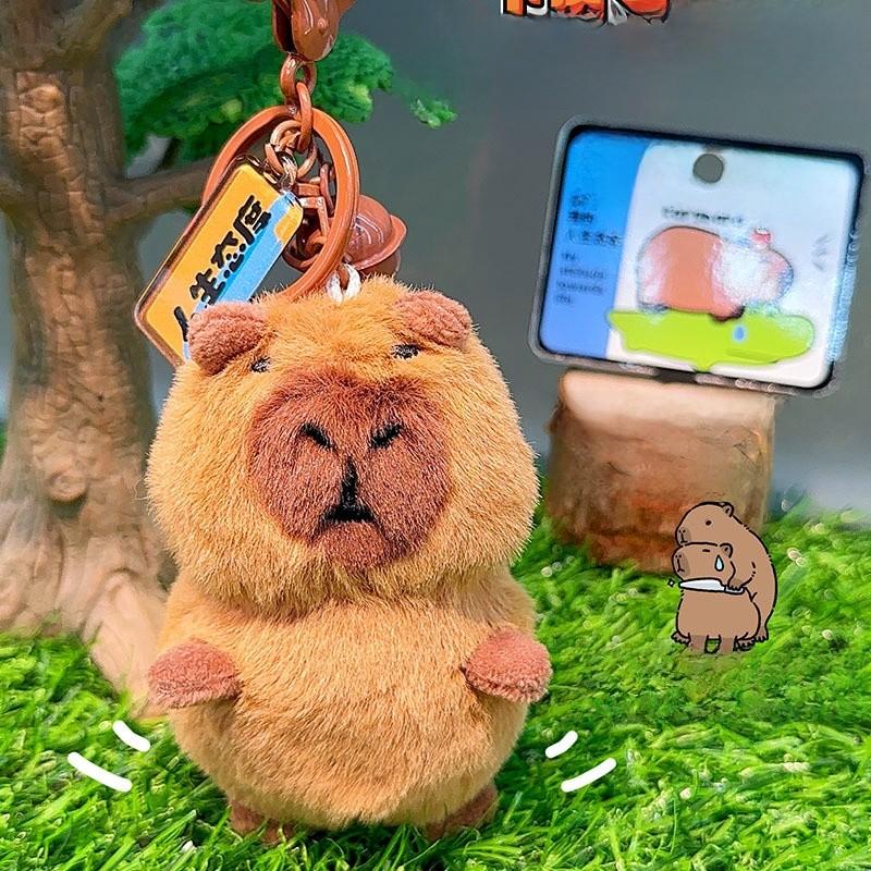 Wings With Capybara Plush Keychain Animal Pendant Cartoon Toy Doll Gift Kids