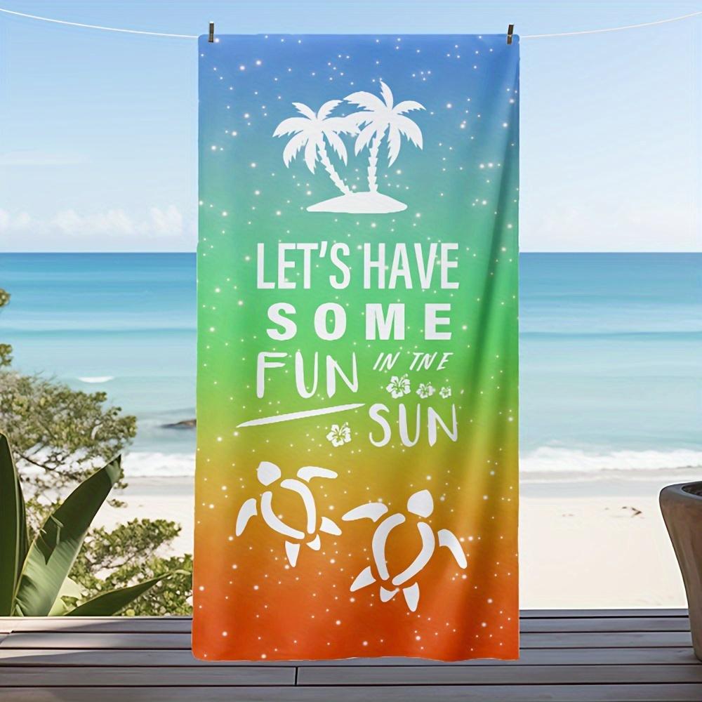 Large Microfiber Gradient Colored Beach Towel, Summer Holiday Beach Towel Camping Travel Towels W30*H60(CM)
