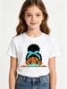 Summer Melanin Baby Girls Tshirt Cute Black Girl Magic Toddler Kids Top Tee Funny Lovely Childrens Polyester Fiber Clothing