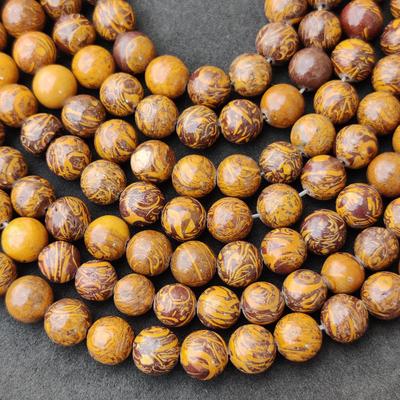 En İyi Kalite Doğal Mariam Fil Derisi Jasper Boncuklar, Değerli Taş Boncuklar, Gevşek 14-15 inçlik Tel Boncuklar, 6 MM 8 MM 10 MM Boyutlu Boncuklar.