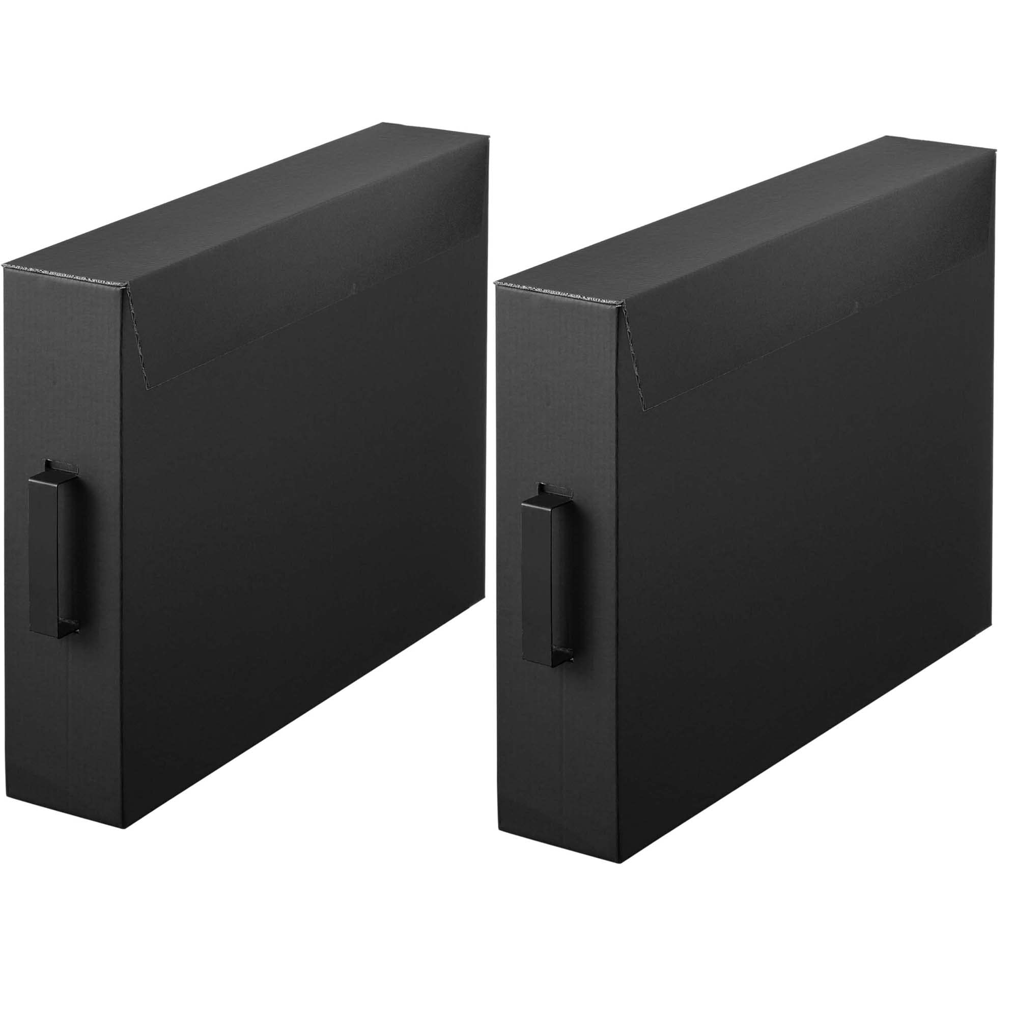 

[Loop fastener with improved adhesive strength] Yamazaki Works Storage Box, Set of 2, Black, Approximately W63XD12XH45cm (excluding handle, per