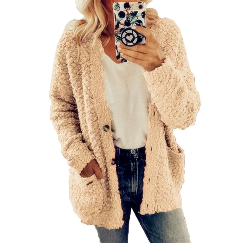 Cozy Plus Size Women Bear Coat Fleece Jacket Perfect For Chilly Autumn Days
