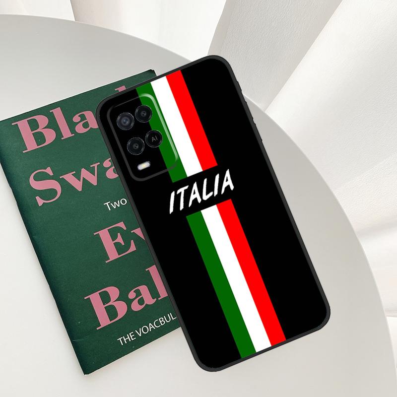 Italy Flag Art Case For Oppo A54 A74 A94 A54S A57S A15 A16 A17 A52 A72 A76 A96 A58 A78 A98 A77 A5 A9 Cover