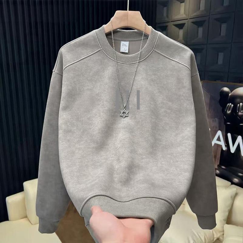 Men's Trendy Tie-Dye Slim Fit Round Neck Hoodie - Autumn Long Sleeve Casual Top