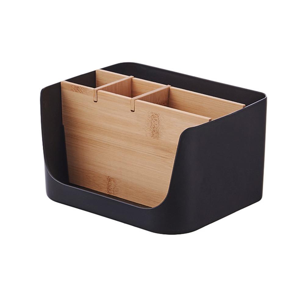 Durable 4/5 Grids Remote Controller Storage Box Cosmetic Storage Plastic Desktop Storage Box Multifunction Living Room Organizer