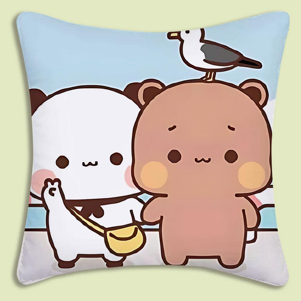 Cartoon Bubu Dudu Pillow Covers Cartoon Sofa Decorative Home Double-sided Printing Short Plush Cute Cushion Cover