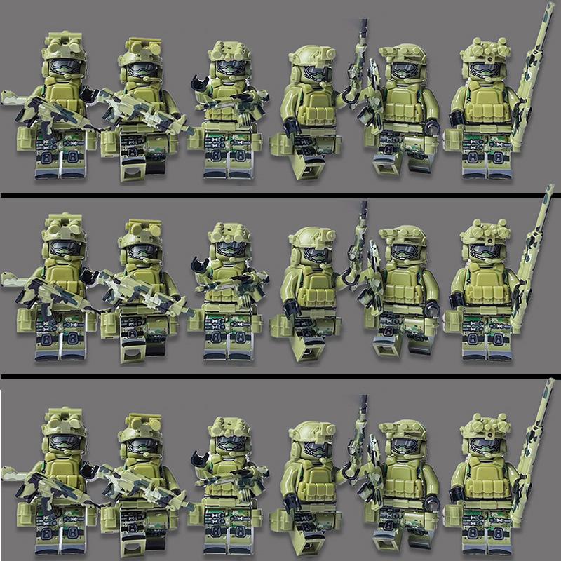 Ghost swat doll explosion-proof suit armor military building blocks, mini characters, toys, birthday gifts, cartoon characters.