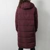 Puma Solid Color Mid-Length Hooded Cotton Coat Winter Women Coats Burgundy 577708-22