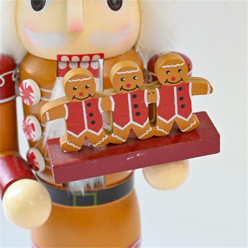 Festival Nutcrackers Soldier Ornament Delicate Christmas Wood Nutcrackers Soldiers Hand Painted Festival Decoration