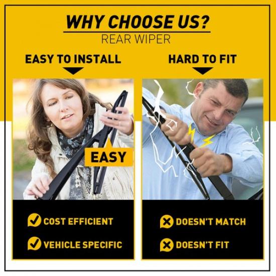 Rear Windshield Wiper Arm Blade Replace Fit Pathfinder Rogue 2013-2018 Nissan