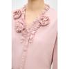 Qiushui Yiren Romantic Spring Chiffon Lace Blouse