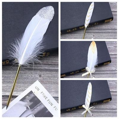 Christmas Gift Novelty Stationery Smooth Ballpoint Pens Writing Tool Signature Feather Pen