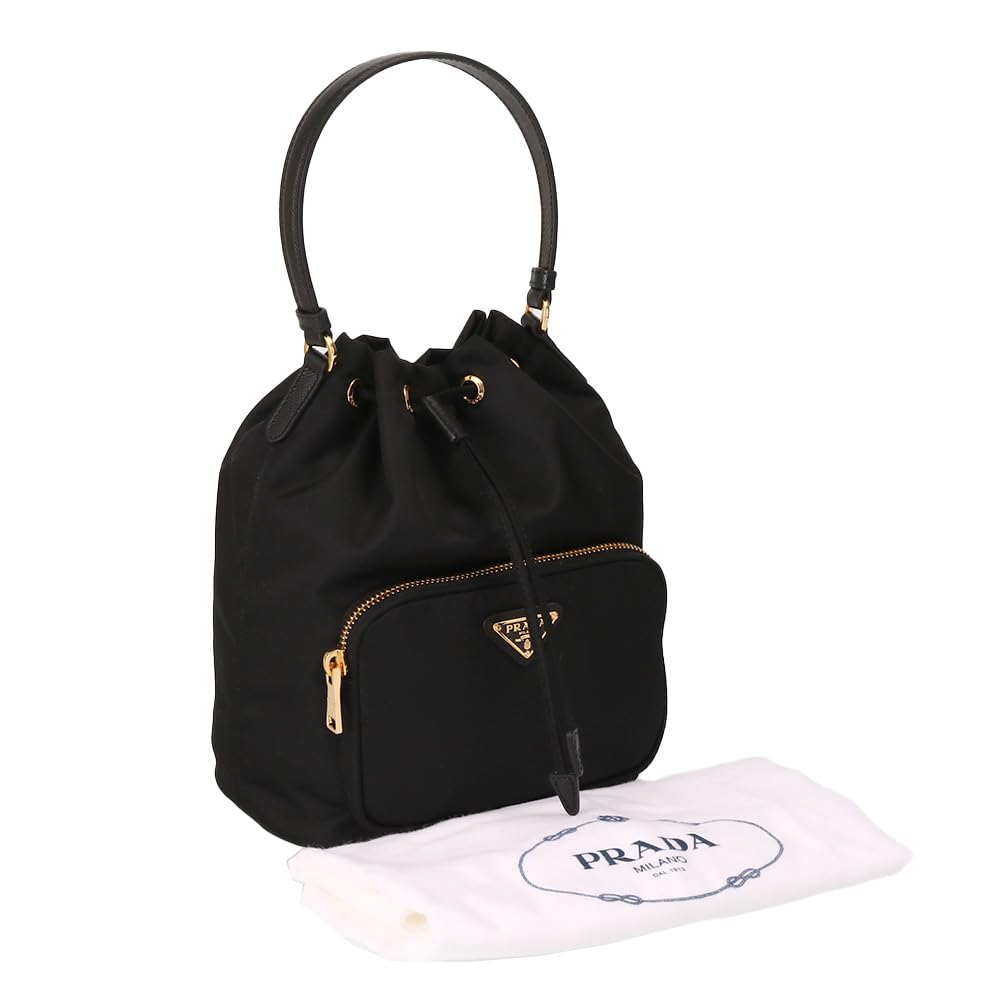 PRADA Bag 1BH038 RV44 UOO Nero Vera Re Nylon Triangle Logo Bucket Bag [Prada] (Shoulder Bag) Women's [Brand] [Item]