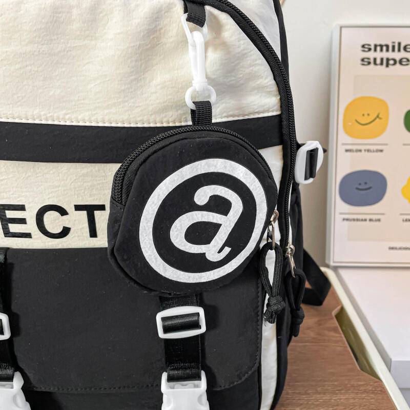 College Rucksack Damen Schultasche Große Kapazität Farbkontrast Rucksack